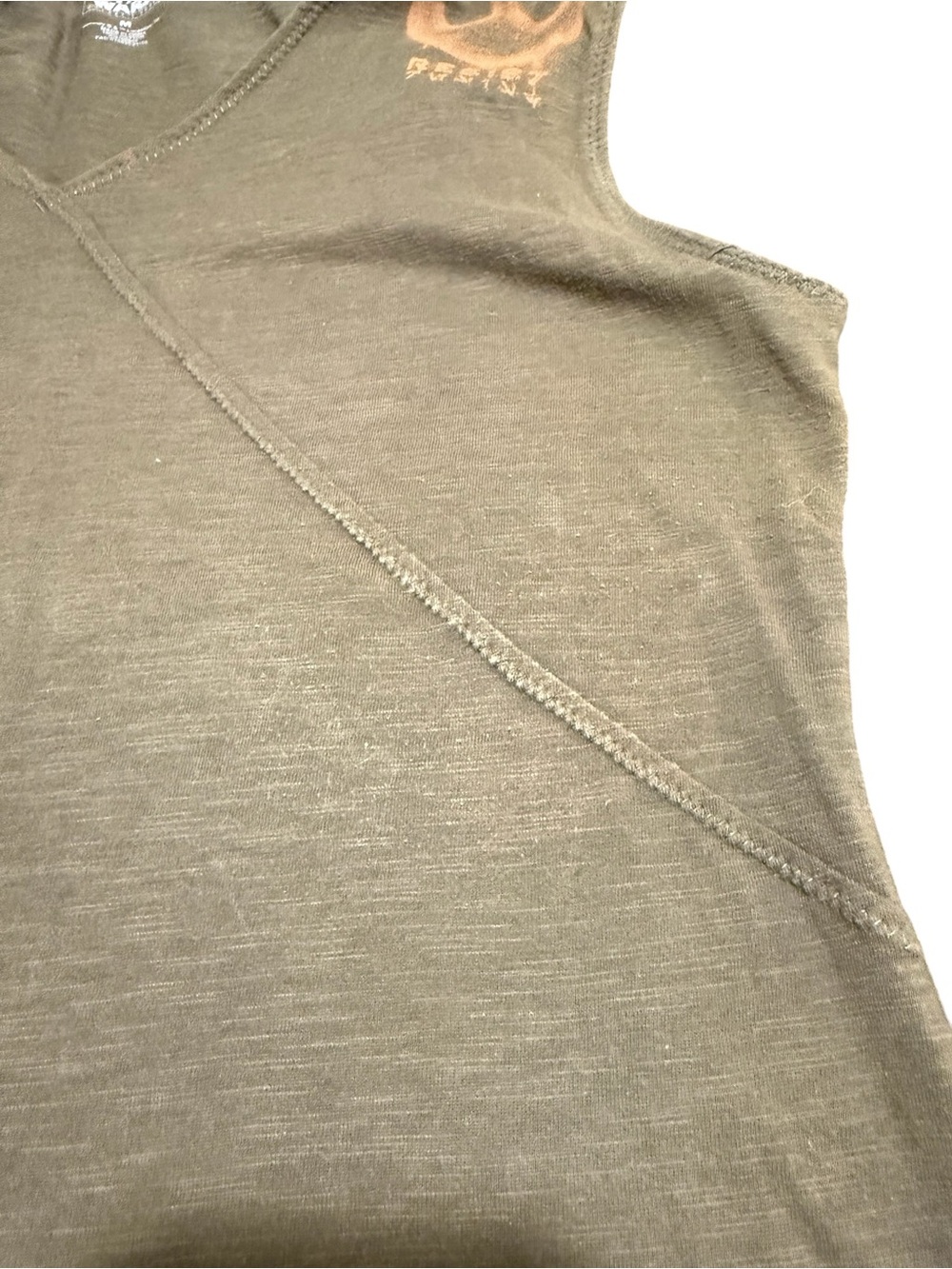Star Wars Galaxy’s Edge Resistance Olive Green Sleeveless Hooded Tunic Sz M - Picture 6 of 11